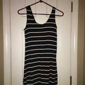 Women’s Black & White Striped Dress :)